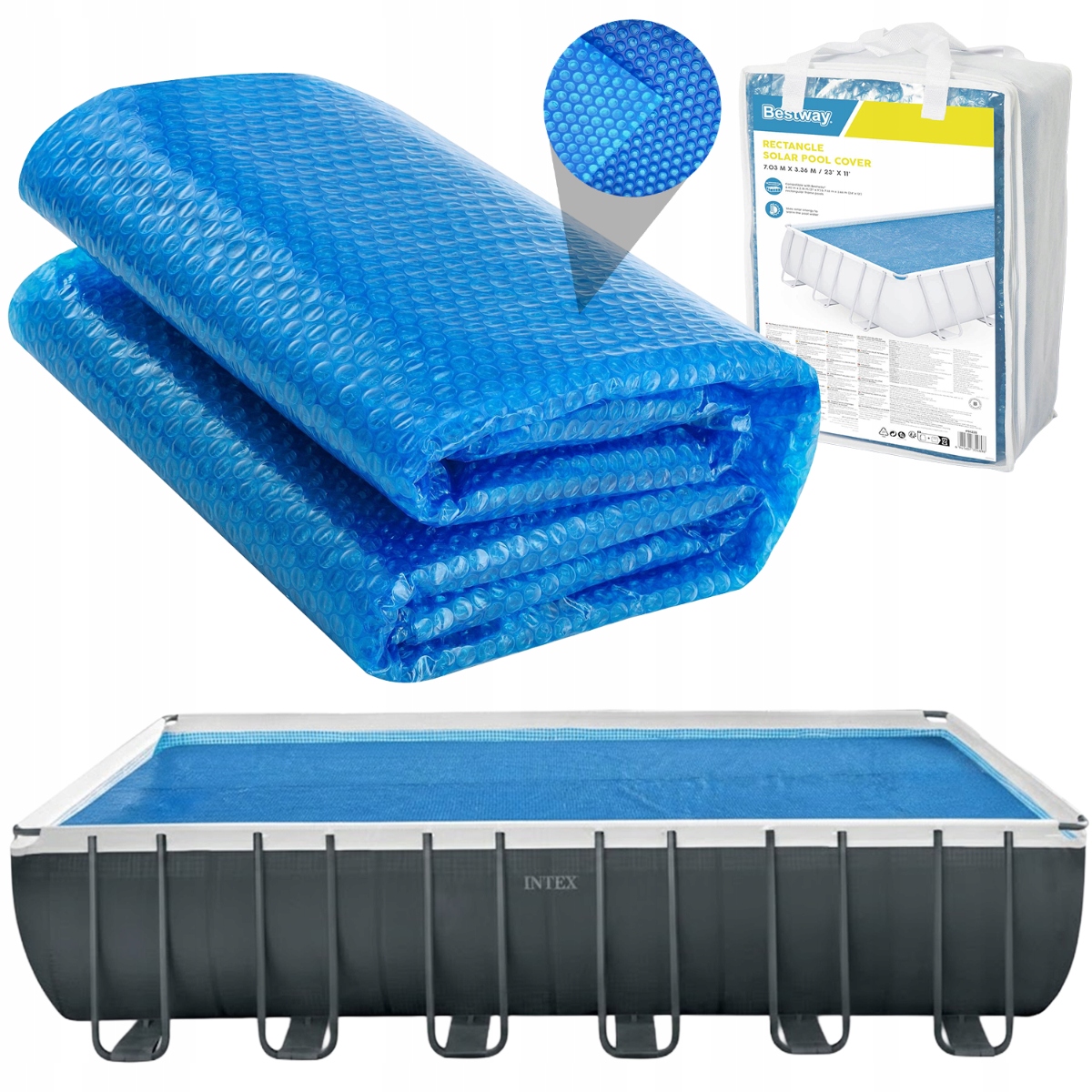 Tepelná Krytina Pláva Solárna Fólia Do Bazéna 7,5X3,5 M Bestway 58228