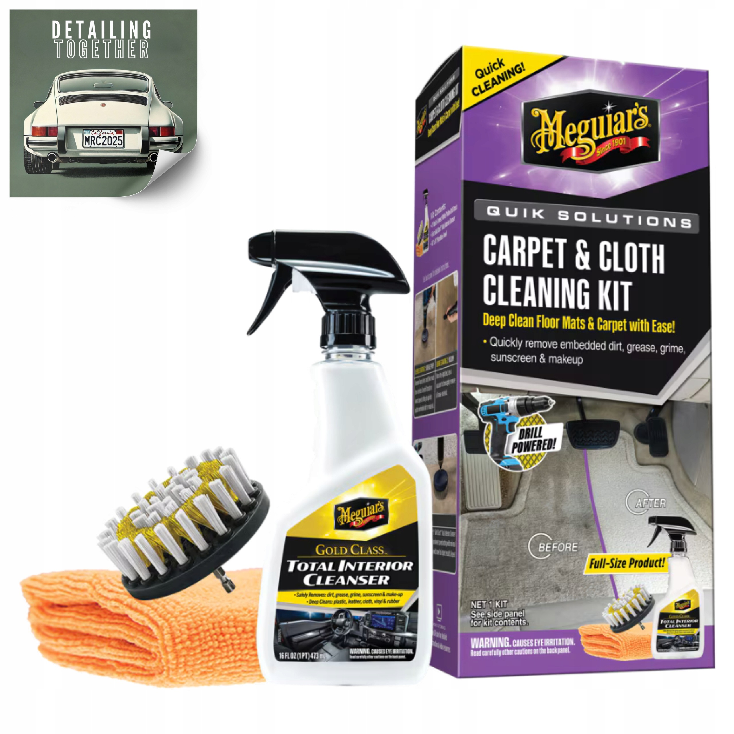 Sada na čistenie čalúnenia Meguiars Carpet & Cloth Cleaning Kit