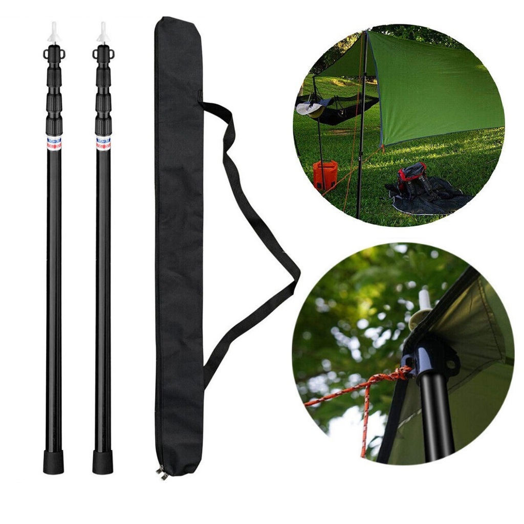 2,3 M Hliníková Teleskopická Konstrukce Pro Stan, Stanové Tyče, 2 Ks