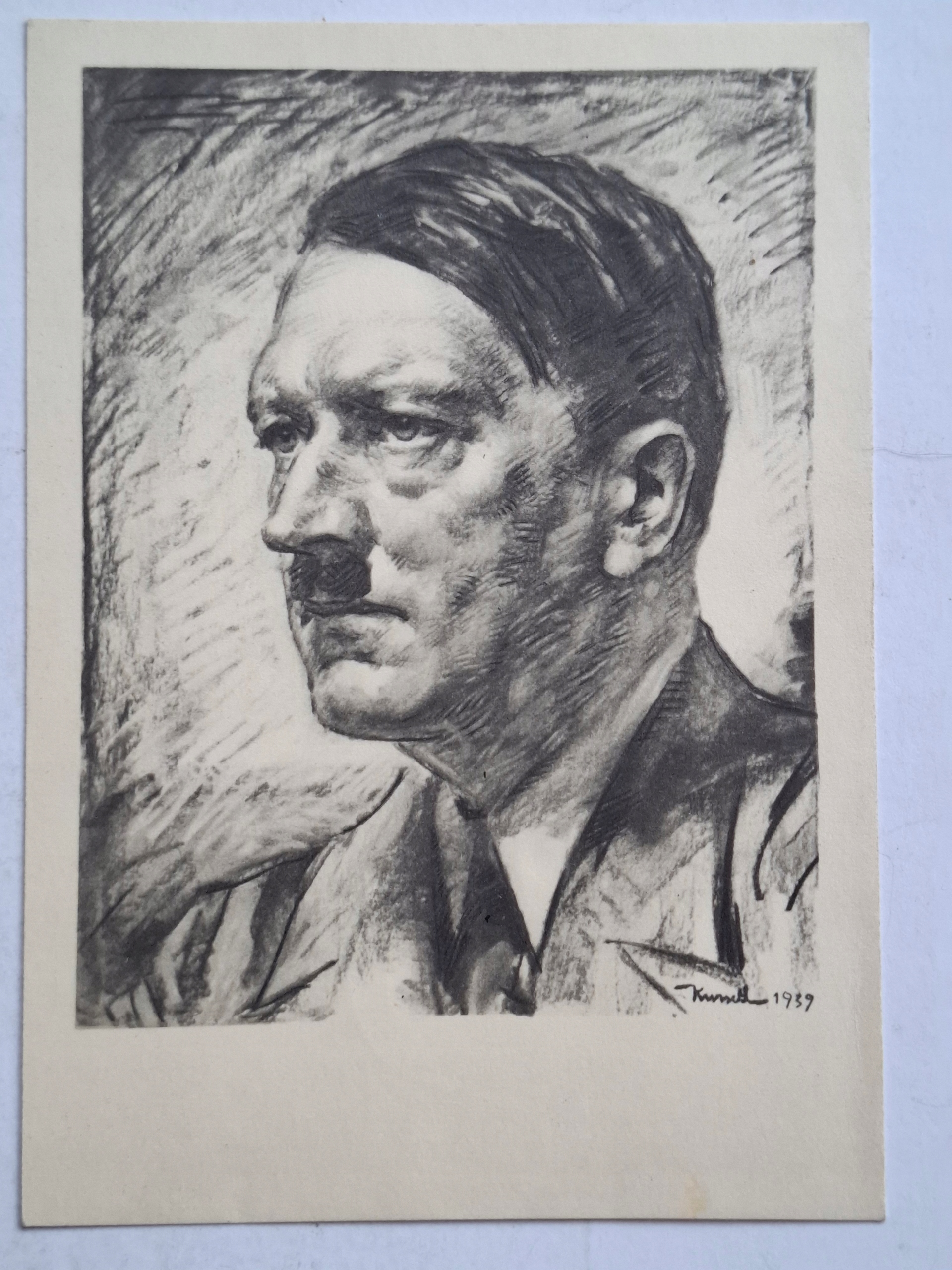 Pocztówka Niemcy Propaganda Rzesza znaczek całostka