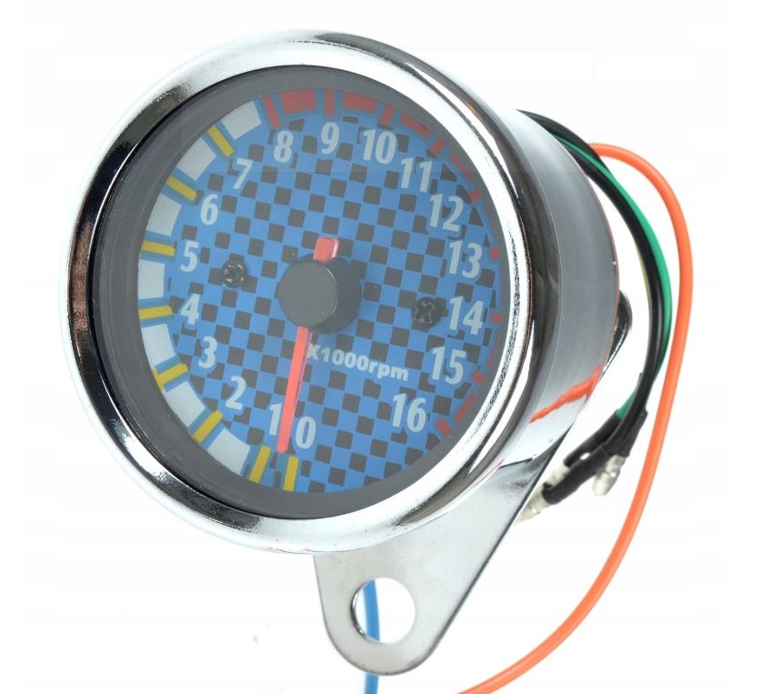 Univerzální otáčkoměr 16000 Rpm 12V Modrý