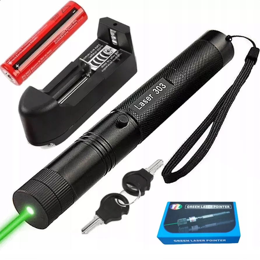 

Laser Zielony Wskaźnik Laserowy 303 Głowica Disco