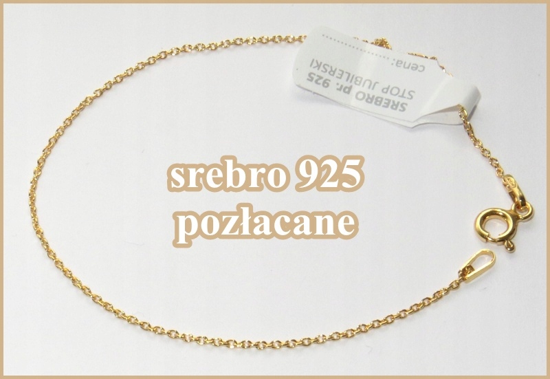 

Bransoletka 23 cm pozłacana Srebro 925 Celebrytka