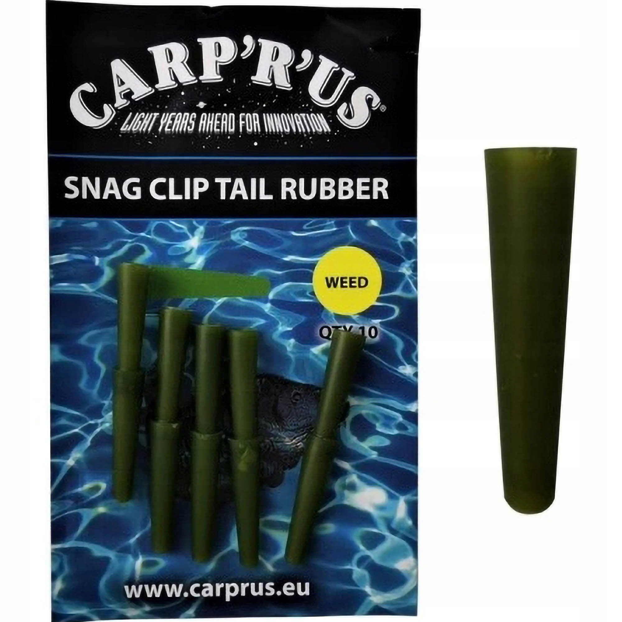Nasadki Carp R Us Snag Clip Tail Rubbers Green Weed