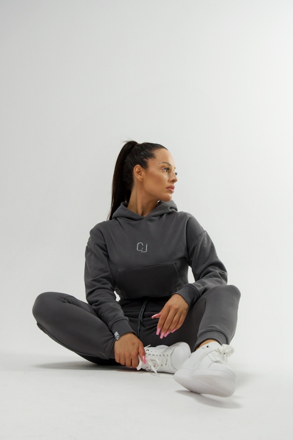 Tepláková souprava Cj Wear grafit bavlna výšivka velikost S Pro Páry