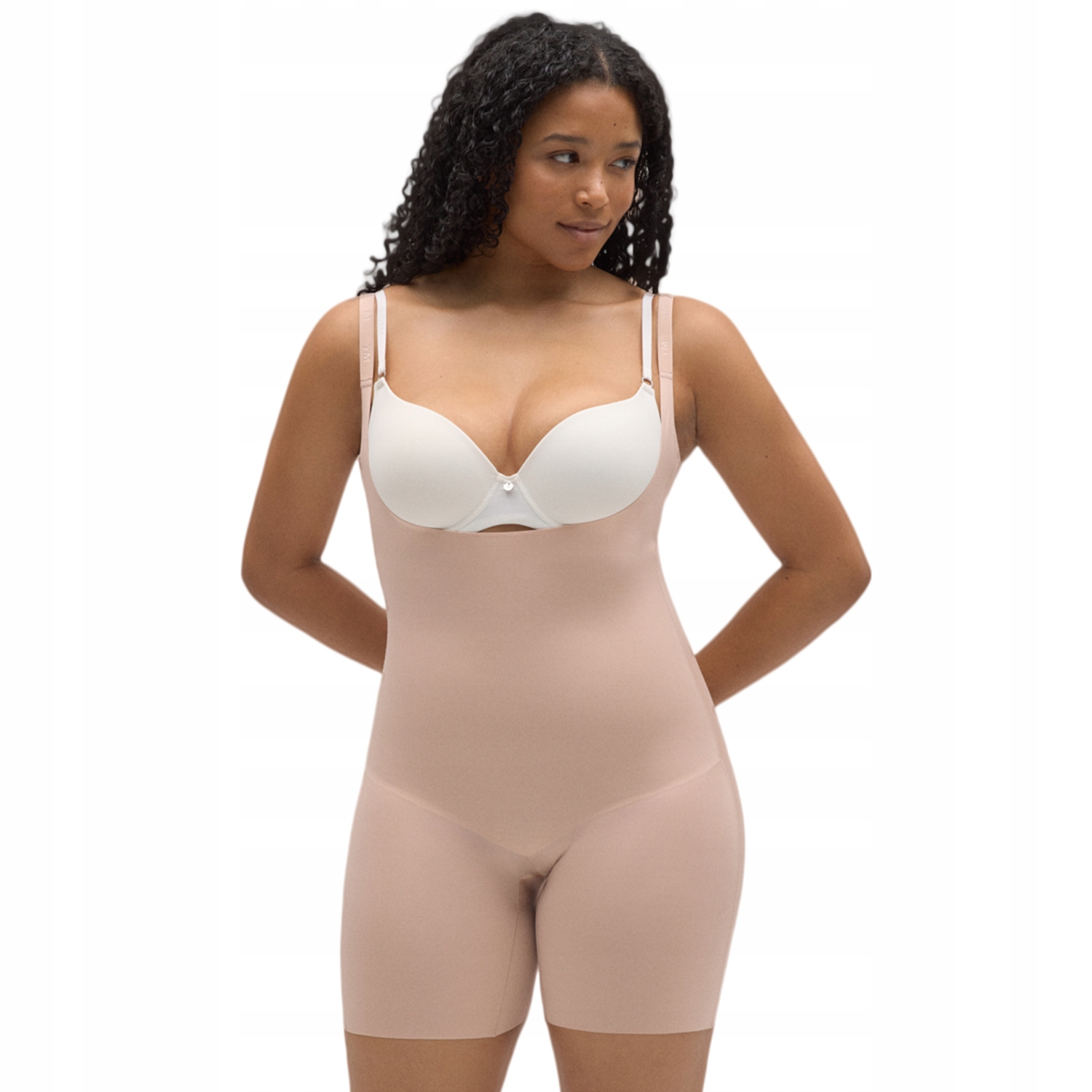 Ysabel Mora 19051 nude béžová bezešvá zeštíhlující Body L