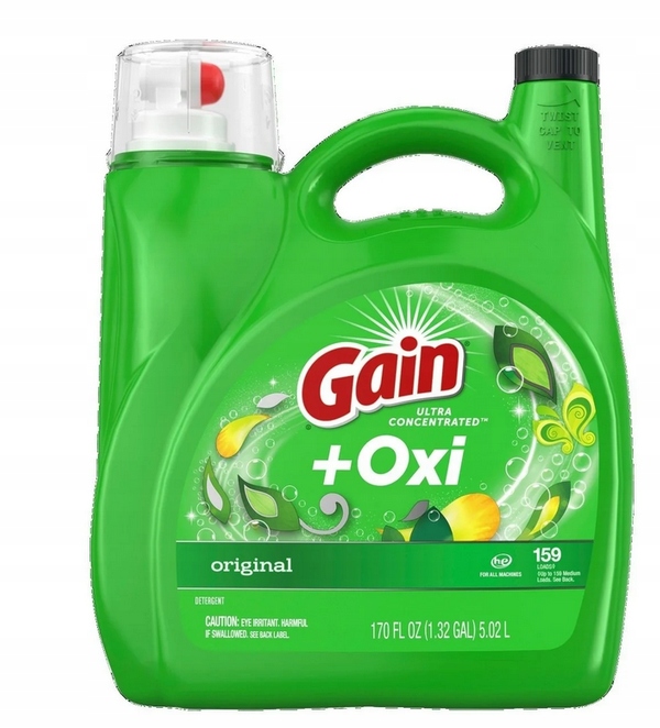 Levně Gain Oxi Original 5,02 l 159 praní Koncentrovaný gel na praní