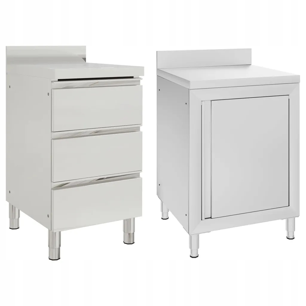 Petrashop Gastro kuchyňské skříňky 2 ks nerezová ocel 3081937