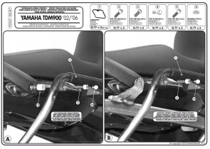 Kappa Rám Bočných Kufrov Monokey Side Yamaha Tdm 900 Len Pod Kufre