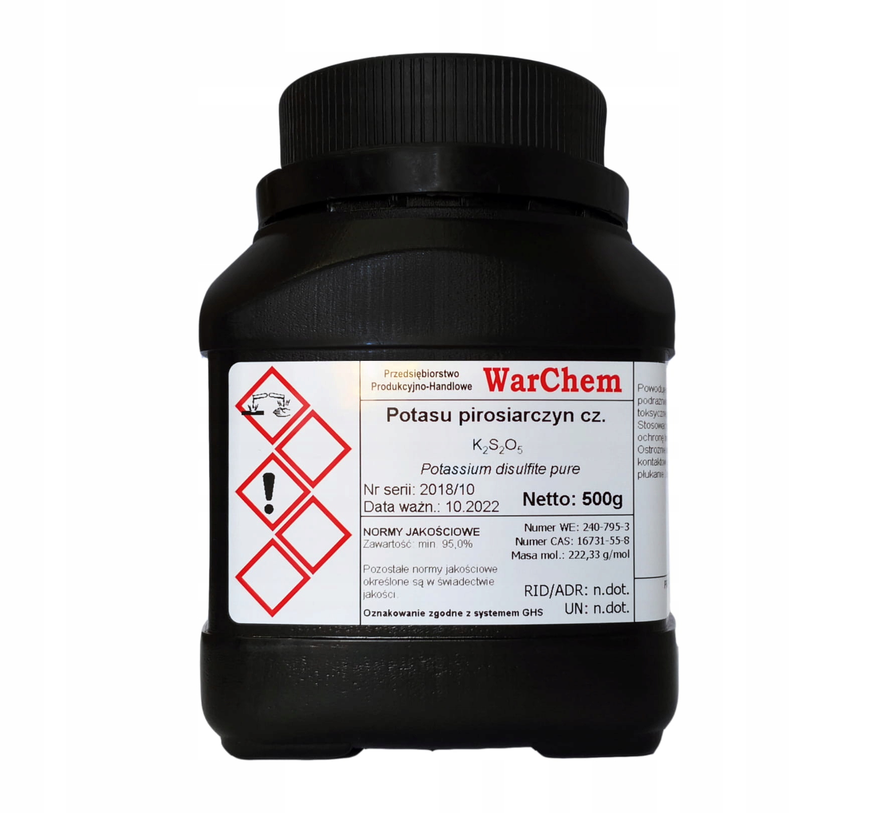 

Pirosiarczyn Potasu 500g Warchem [51956]