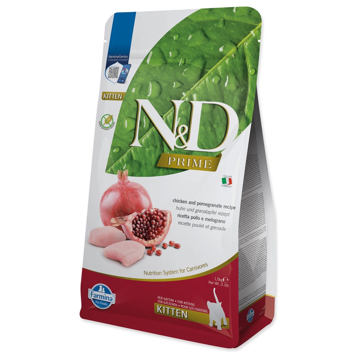 Krmivo N&amp;d Kitten Prime Chicken &amp; Pomegranate 1,5kg