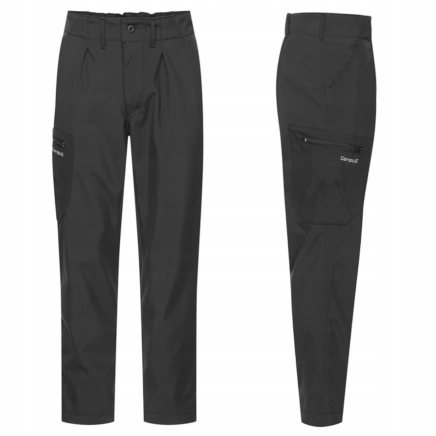 Spodnie Trekkingowe męskie softshellowe softshell Campus Fossan czarne XL