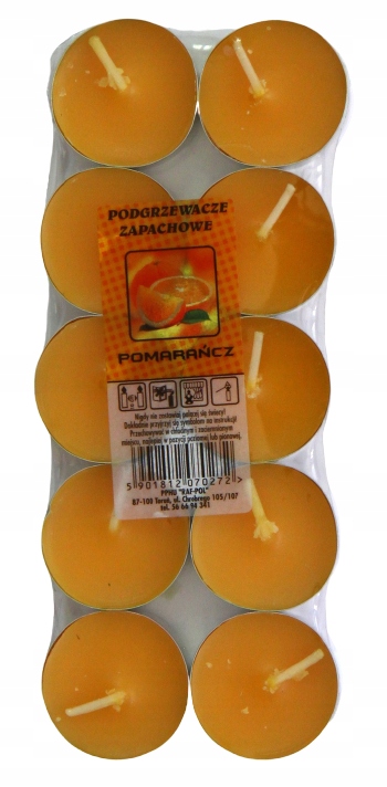

Podgrzewacz Tealight Zapachowy Pomarańcza 10 Szt.
