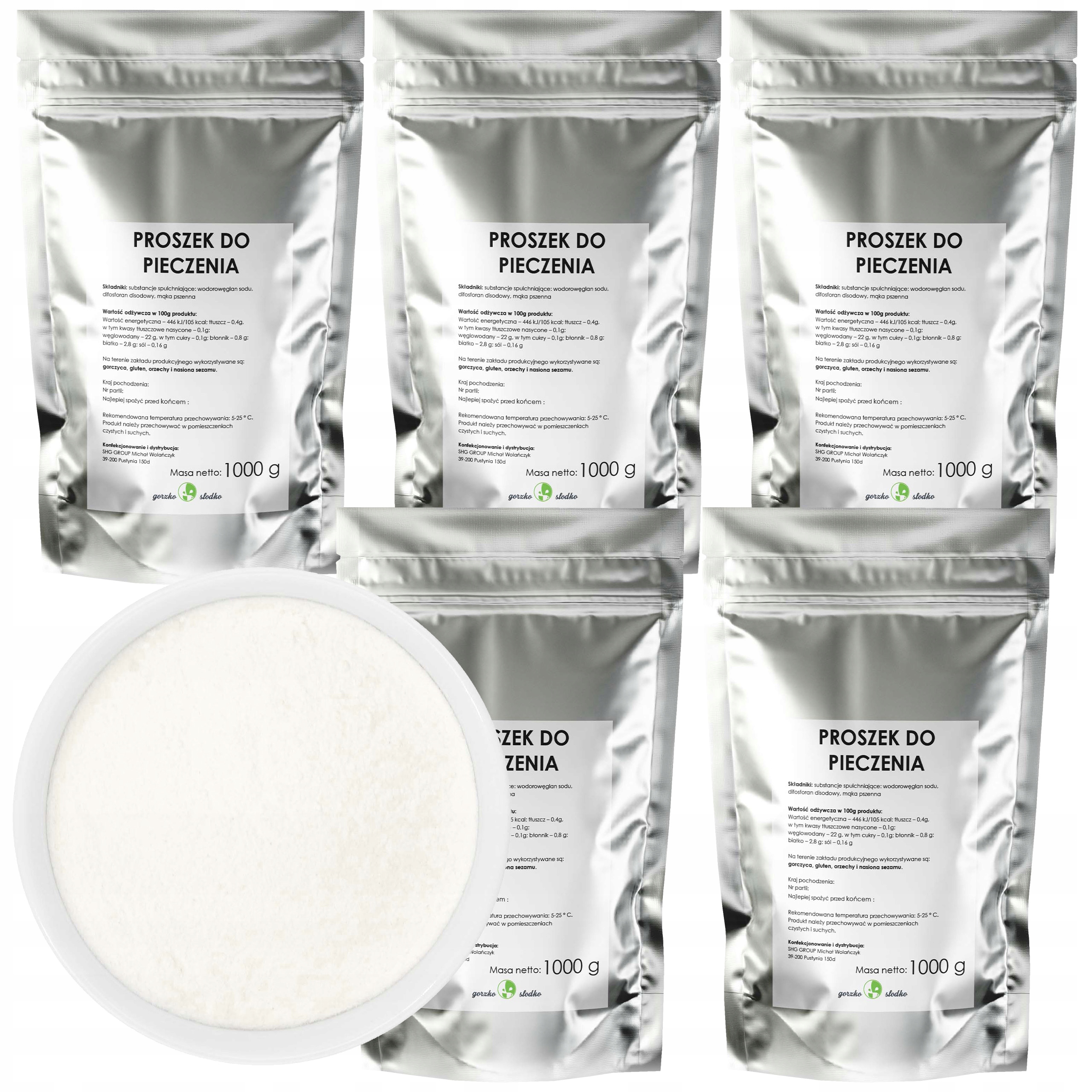 Proszek do pieczenia 5 kg Gorzko Słodko do wypieków