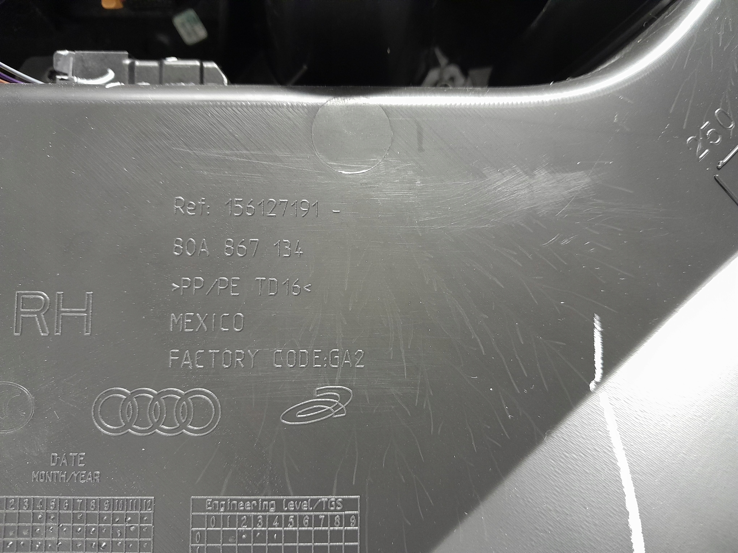 AUDI Q5 80A upholstery side door bang&OLUFSEN right front 80A867134