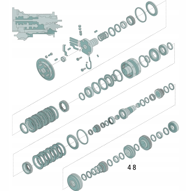 DANA Spicer Jedn. sync. kpl. przekł. 16x16, wał górny Producent części inny