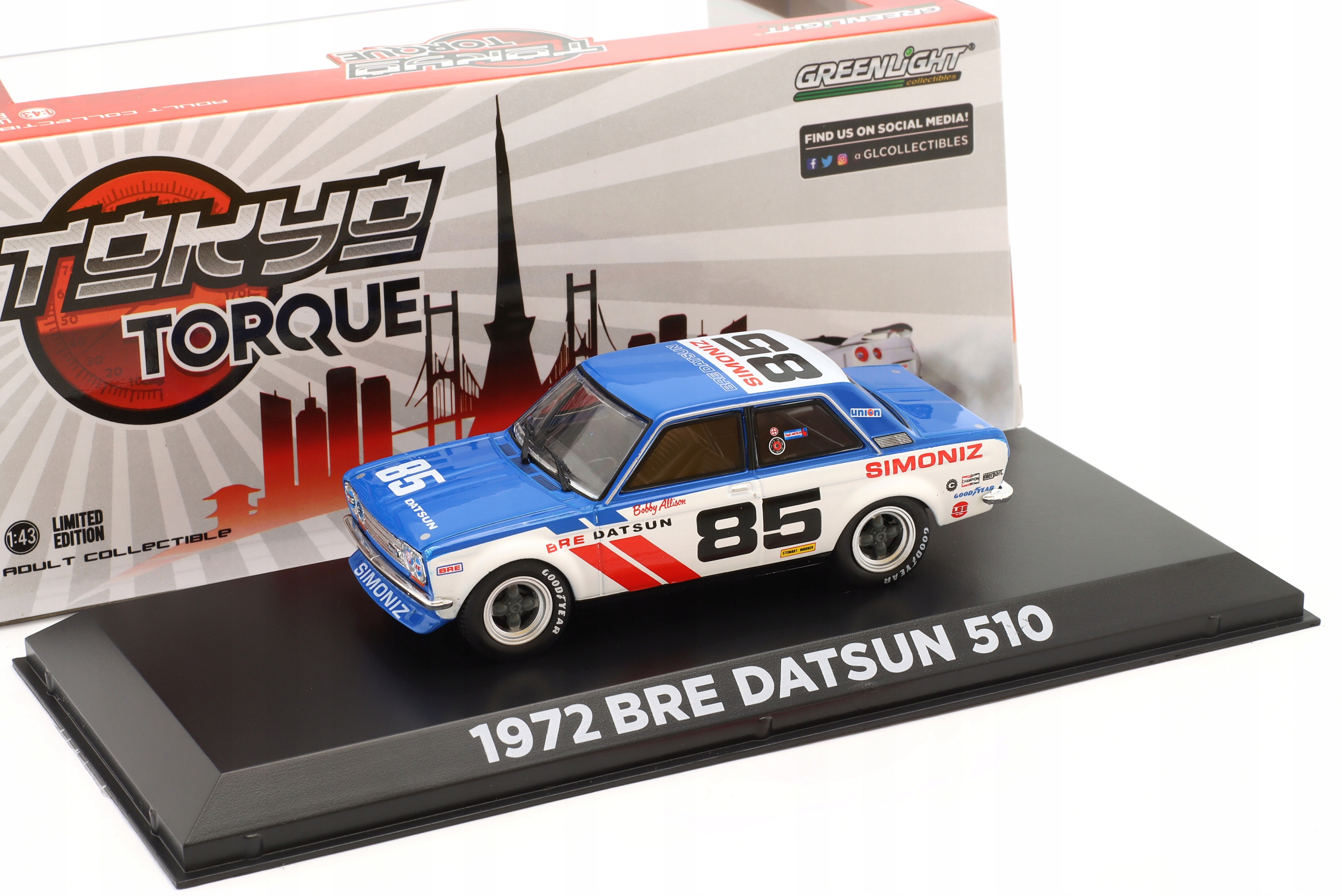Greenlight Datsun 510 #85 Bobby Allison 1972 1:43