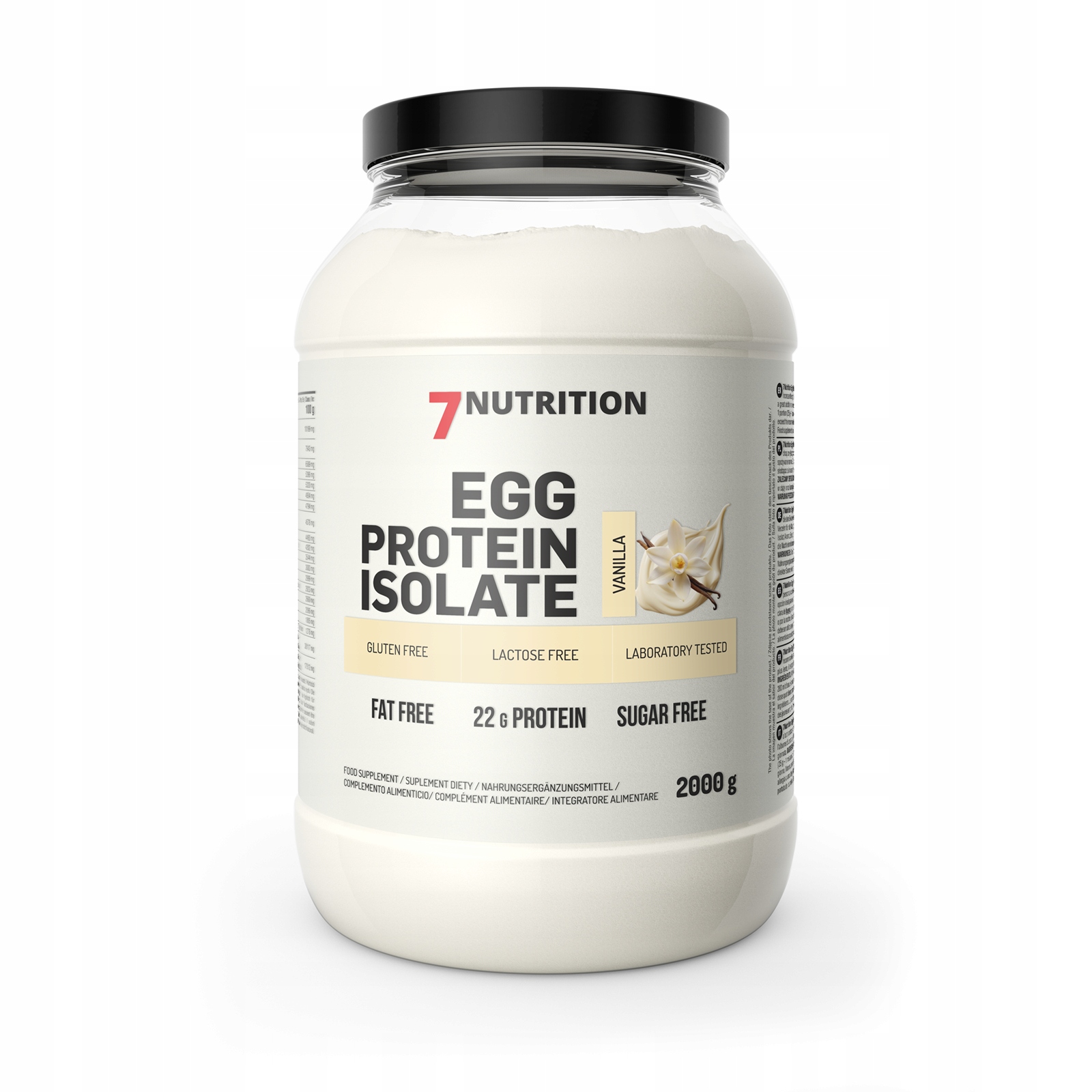 7NUTRITION Egg Protein Isolate 2000 G Proteinový Izolát Čistá Vejce Bez Laktózy