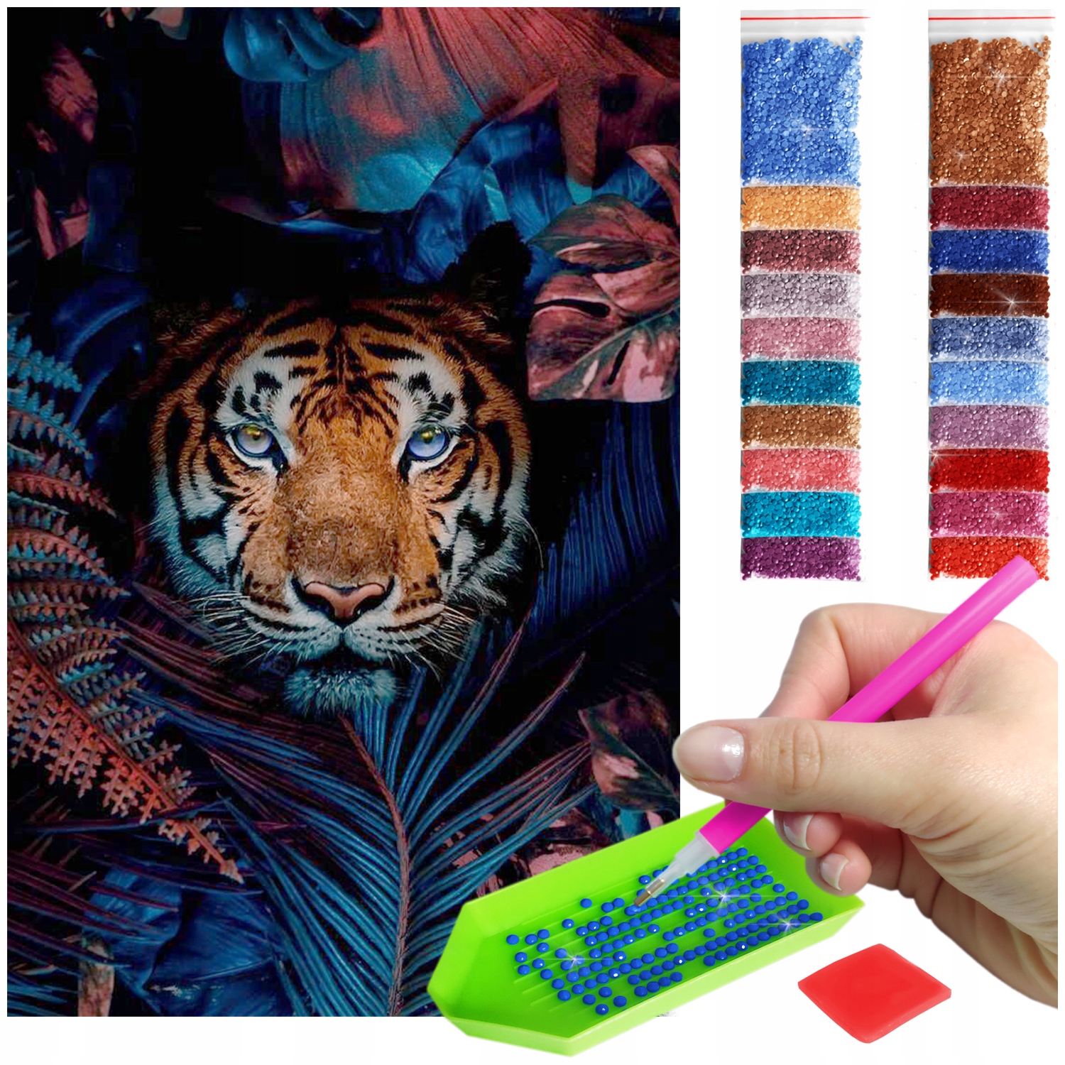 Haft Diamentový Velký 60x40cm Diamond Painting Mozaika Diamentové Příslušenství