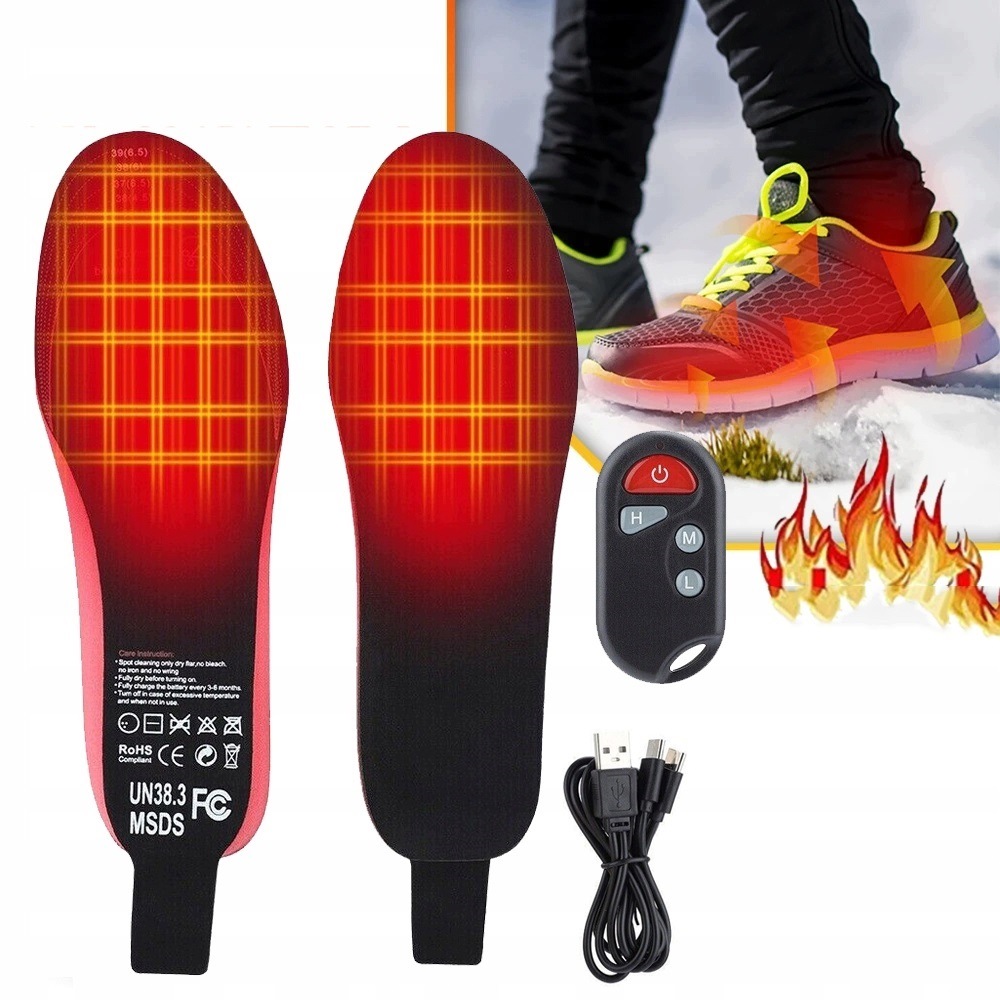 Vyhřívané vložky do bot s tepelným ohřívačem 41-46 Usb 2000 mAh