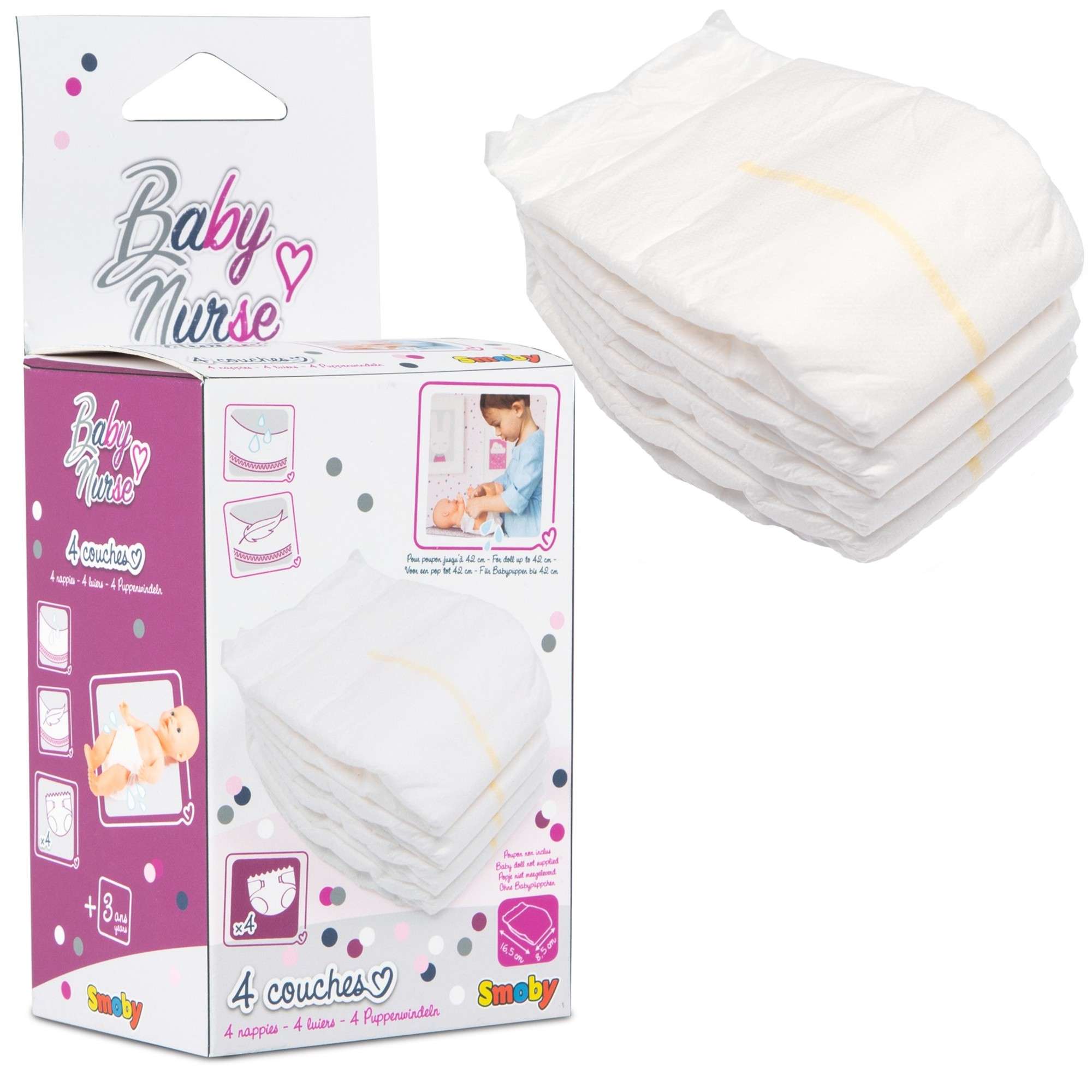 

Pieluszki Pampersy Dla Lalki 4 Szt. Baby Nurse