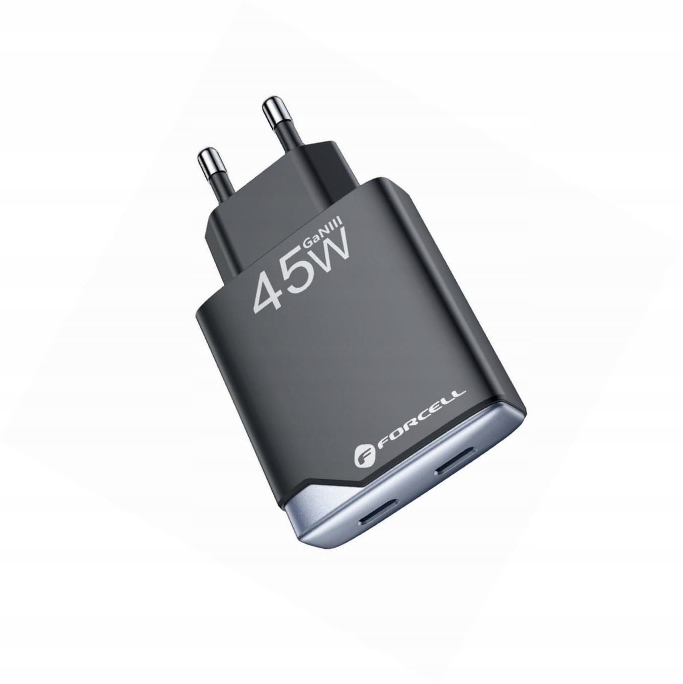 Szybka ładowarka Gan 45W 2 porty kostka do iPhone 17