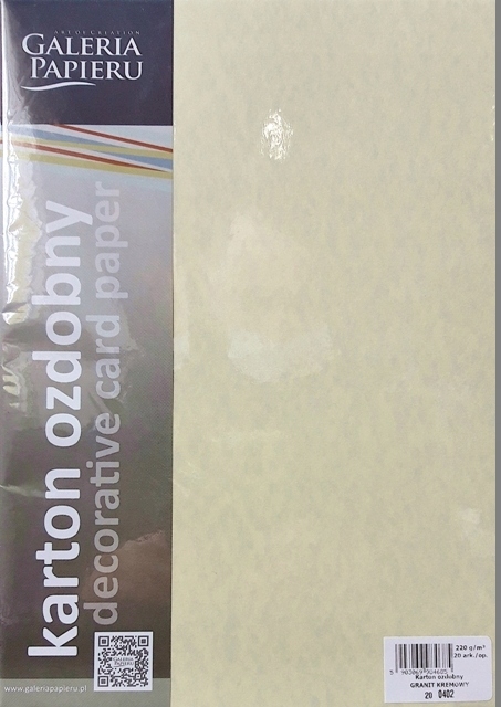 

Karton ozdobny Granit 220g Kremowy 200402