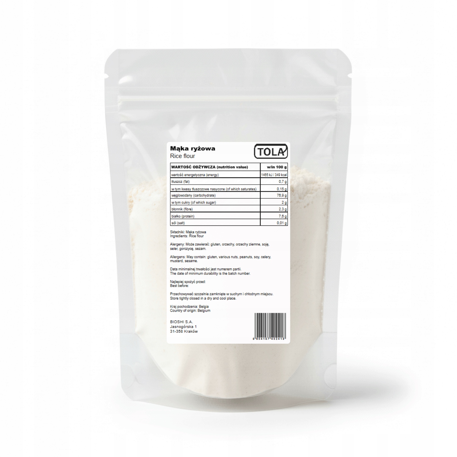Levně Rýžová mouka 25 kg – přírodní, vysoká kvalita Tola