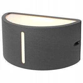 Nástěnná lampa fasáda IP54 lampa šedá horní spodní část Brell nástěnná lampa