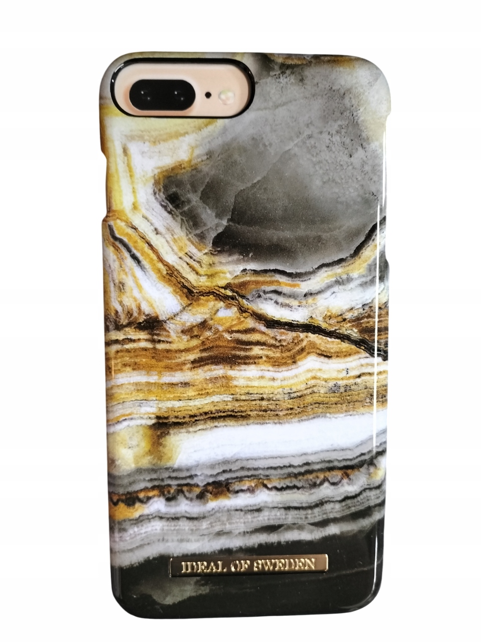 Etui iPhone 7 Plus Premium Marmur Szaro-Złoty IDEAL OF SWEDEN