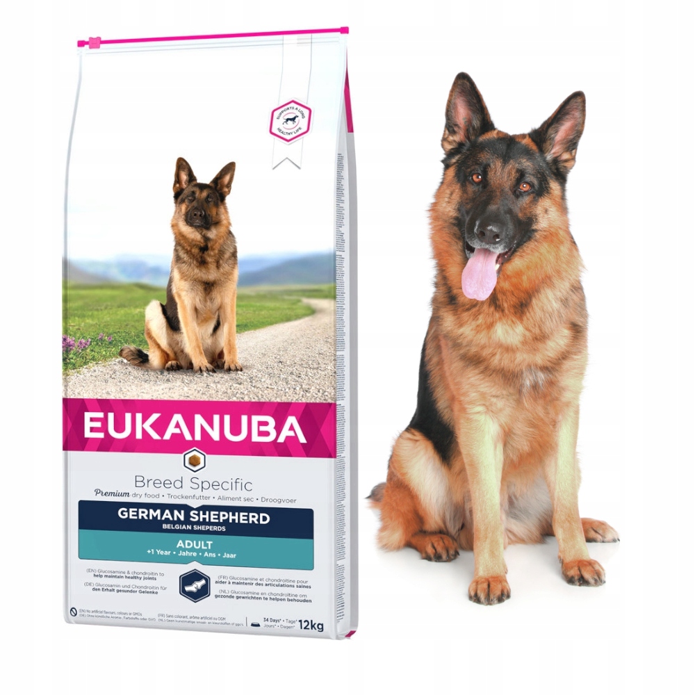 Levně Eukanuba suché krmivo pro dospělé německé ovčáky specifické pro krmivo 12 kg