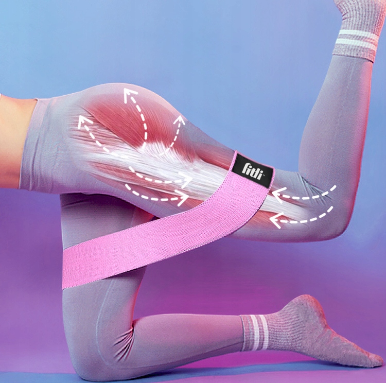 ZESTAW 3 GUMY OPOROWE DO ĆWICZEŃ MATERIAŁOWE HIP BAND MOCNE TAŚMY FITNESS Długość 74 cm