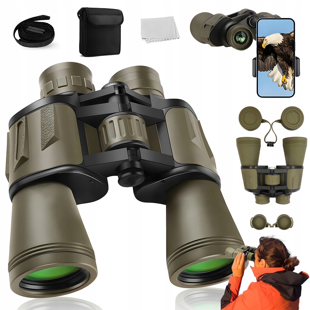 Lornetka Taktyczna Wojskowa Myśliwska Turystyczna Optyka BAK4 20×50 Etui