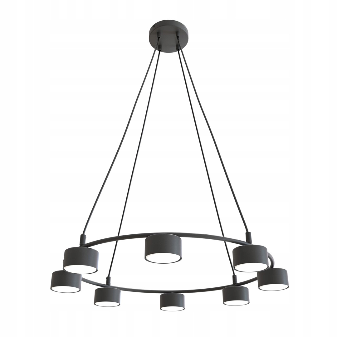 Závěsná lampa černá kruhová Emibig Starlit 8 moderní minimalistická