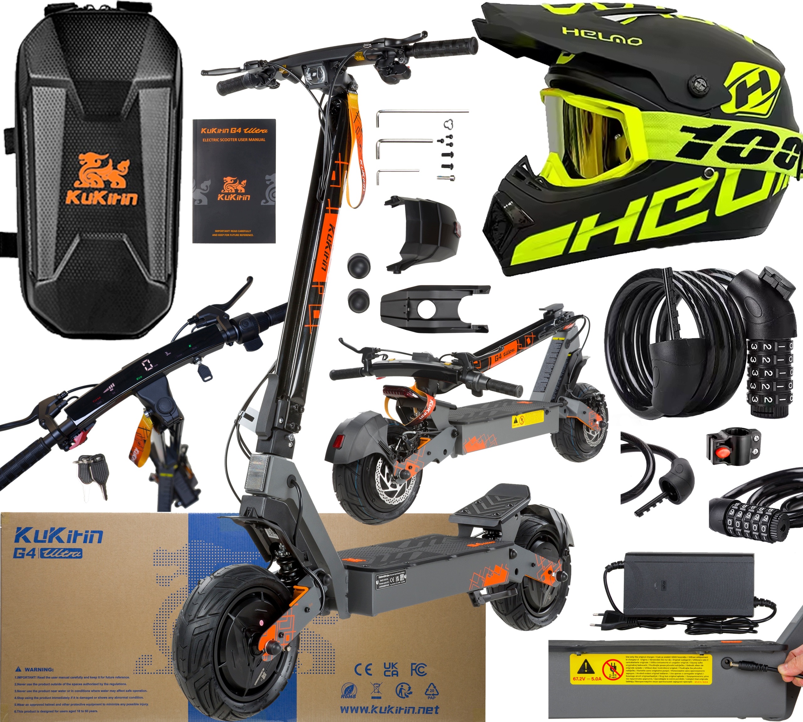 KuKirin G4 Ultra Pojazd Elektryczny 2000W 70km/h 60V 20Ah 80km +3 Prezenty