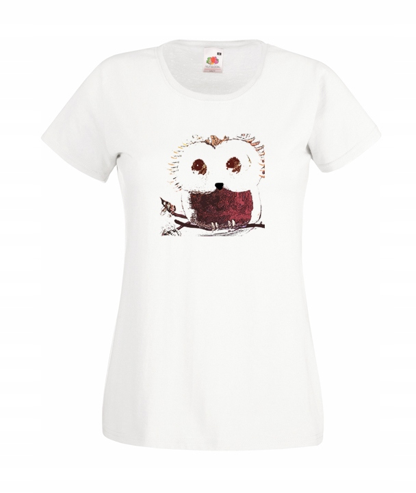 

L Koszulka Damska Sowa Sowy Kolorowa Sówka Owl