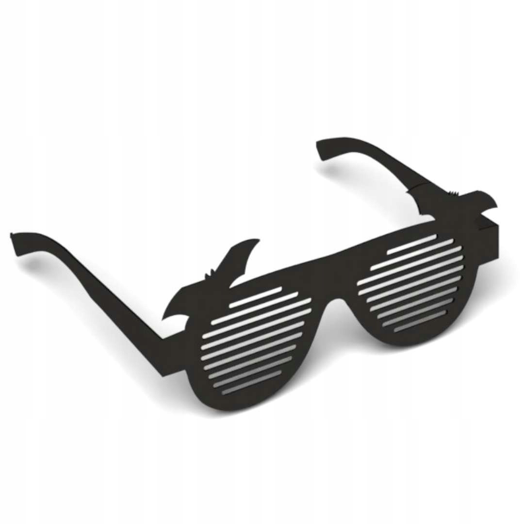 OKULARY papierowe HALLOWEEN czarne NIETOPERZE x6