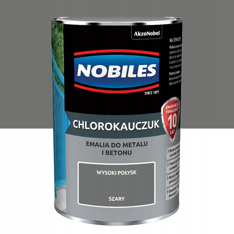 

Nobiles Chlorokauczuk 0,9L szary połysk