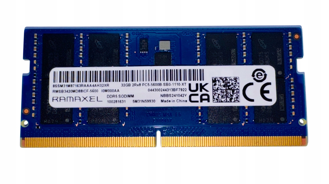 Pamięć RAM DDR5 Ramaxel RMSB3420MD88ICF-5600B 32 GB • Opinie - Allegro