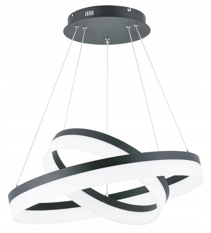 Závesné svietidlo Cornelia čierne led ring