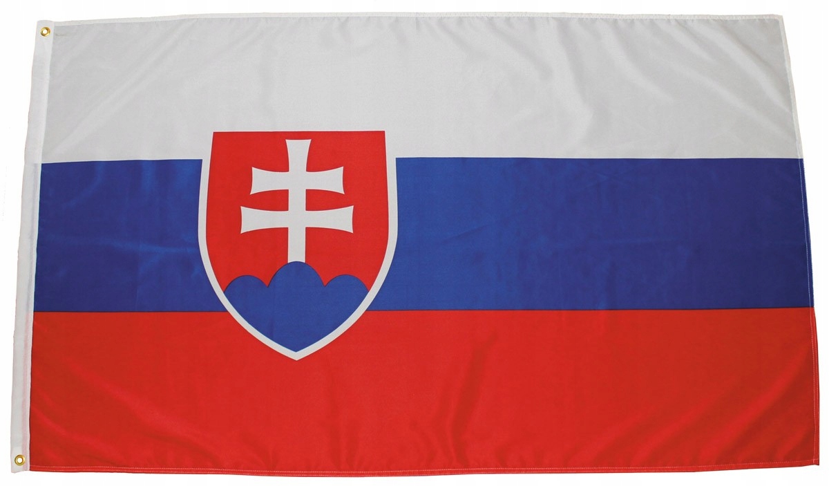 Flaga Słowacji 150x90 cm, poliester, oczka montażowe, odporna na warunki