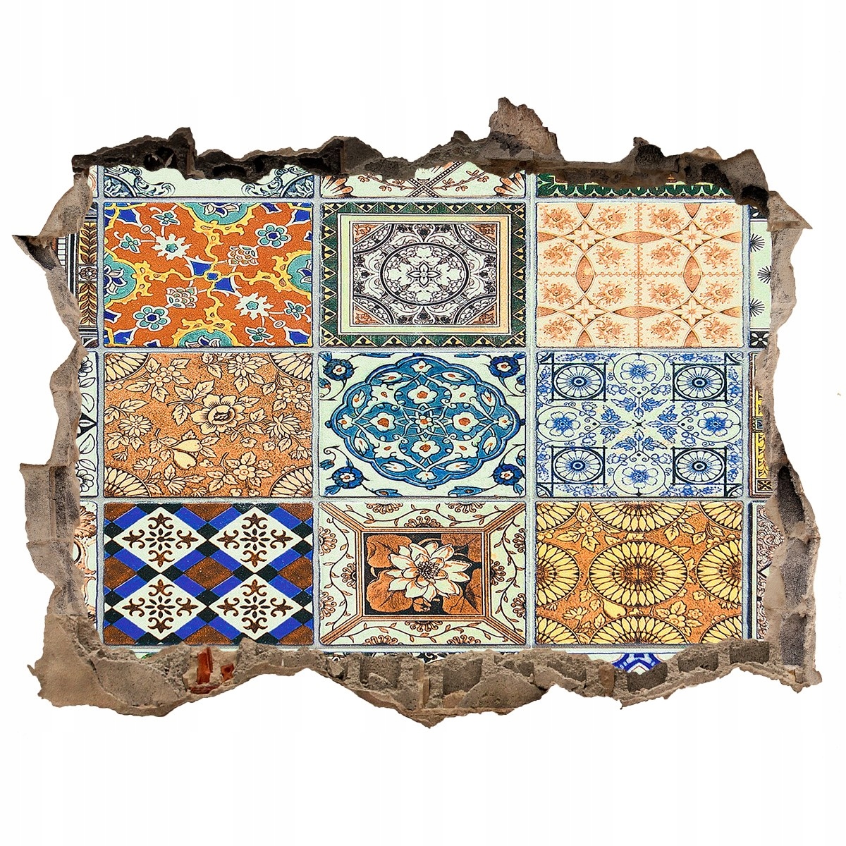 

Fototapeta dziura na ścianę Ceramiczne płytki