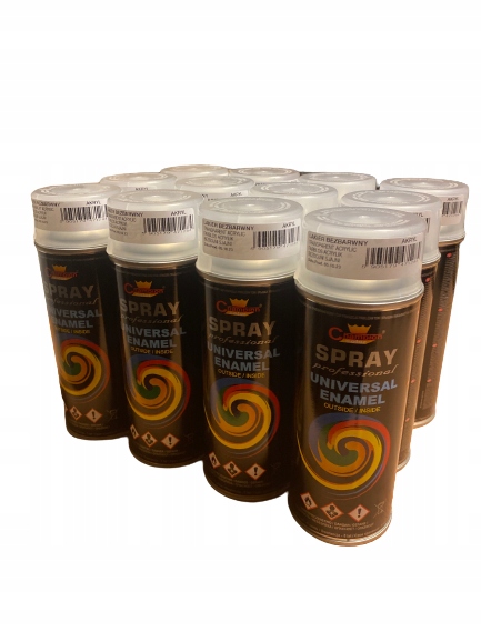 Barva 12 ks Smalt Spray Lak Bezbarvý 400ml Champion