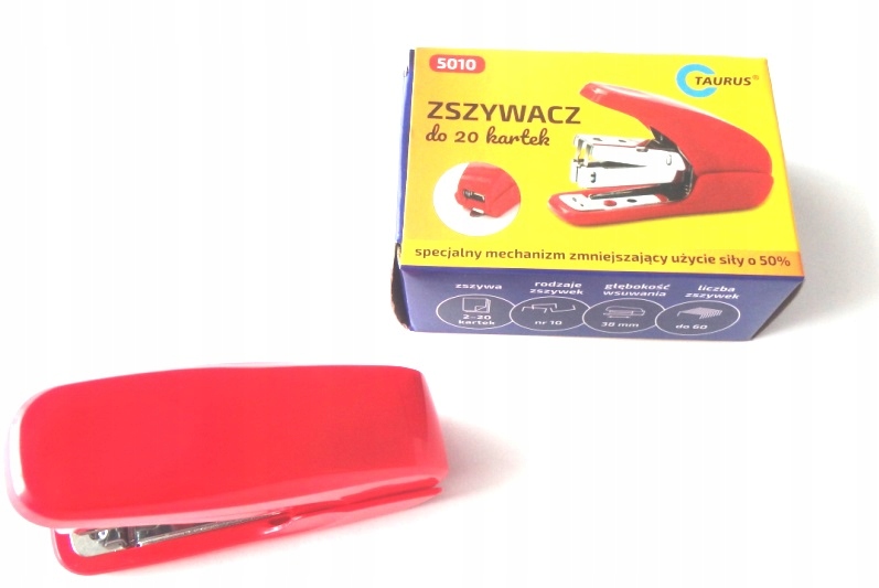 Zszywacz TAURUS 5010(do20 kar.) zmniejsza 50% siły Marka Taurus
