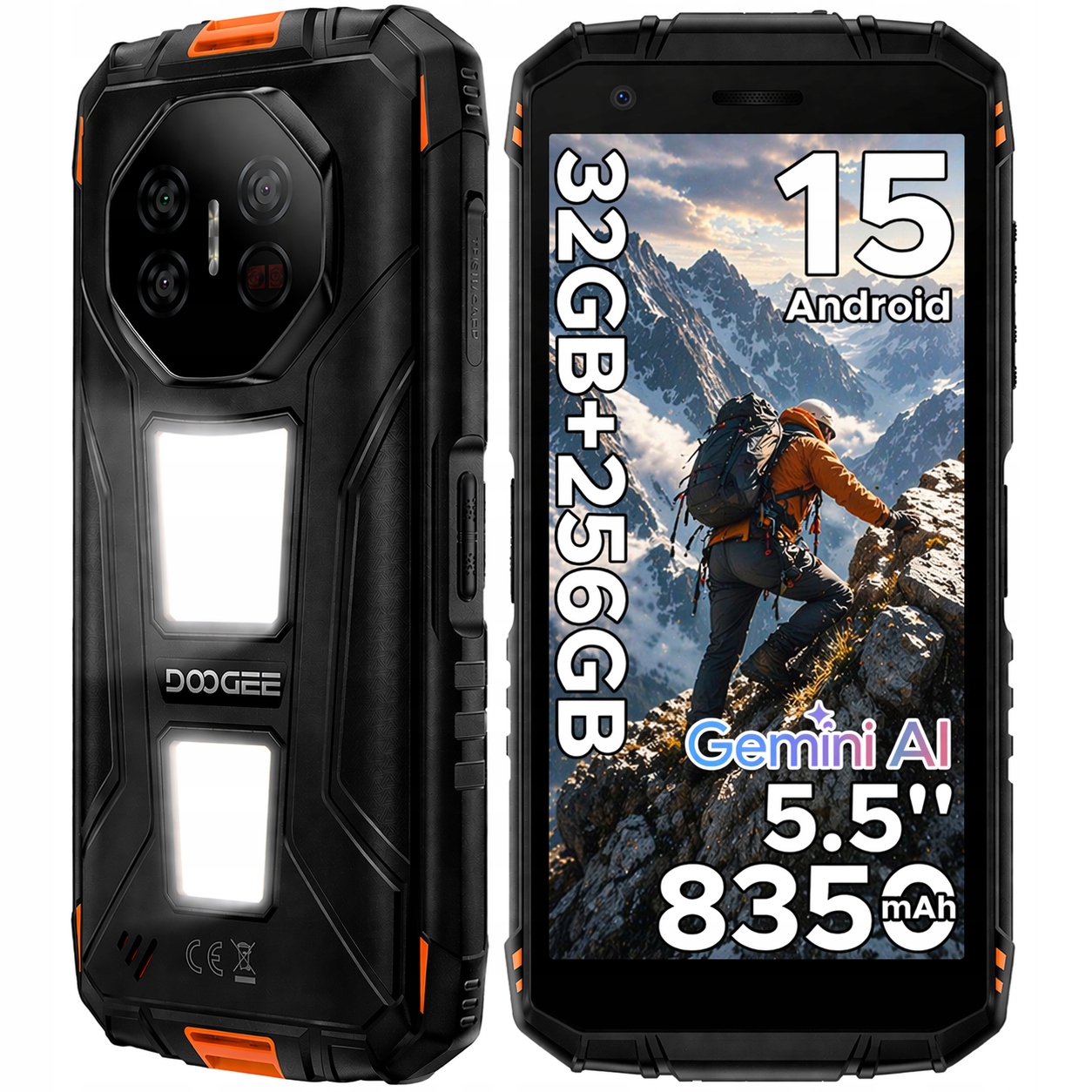 Doogee Smartfon Pancerny Fire3MAX Android 32+256GB 8350mAh NFC/IP69K/4G Lte