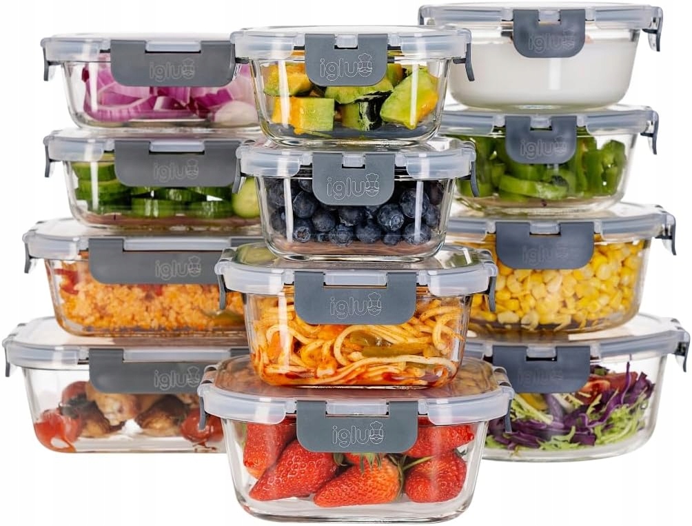 Skleněné Kuchyňské Dózy Univerzální Borosilikátové 12 Kusů