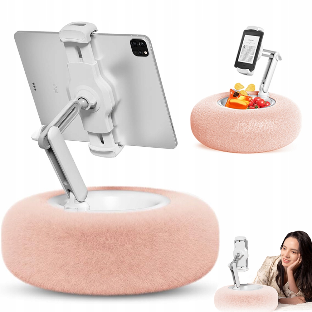 Podstavec Na Telefon S Měkkou Poduškou, Nastavitelná Výška, Růžový