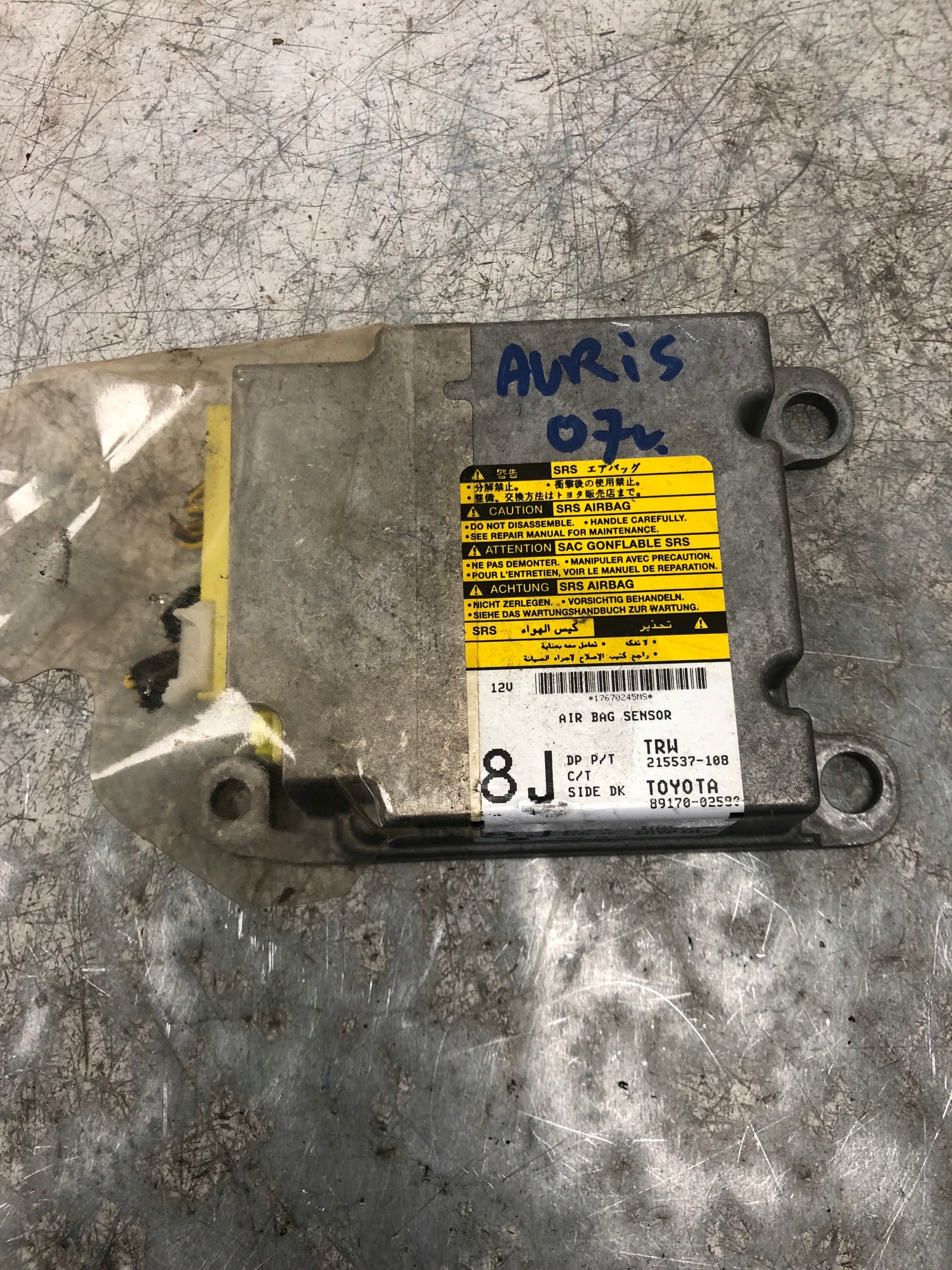 module SENSOR airbag TOYOTA AURIS and 89170-02580
