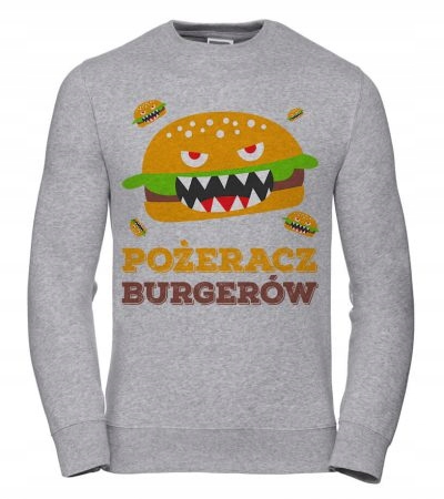 Dámská Mikina Burger Eater 2XL šedá, Dárek Pro Ni , pro něj