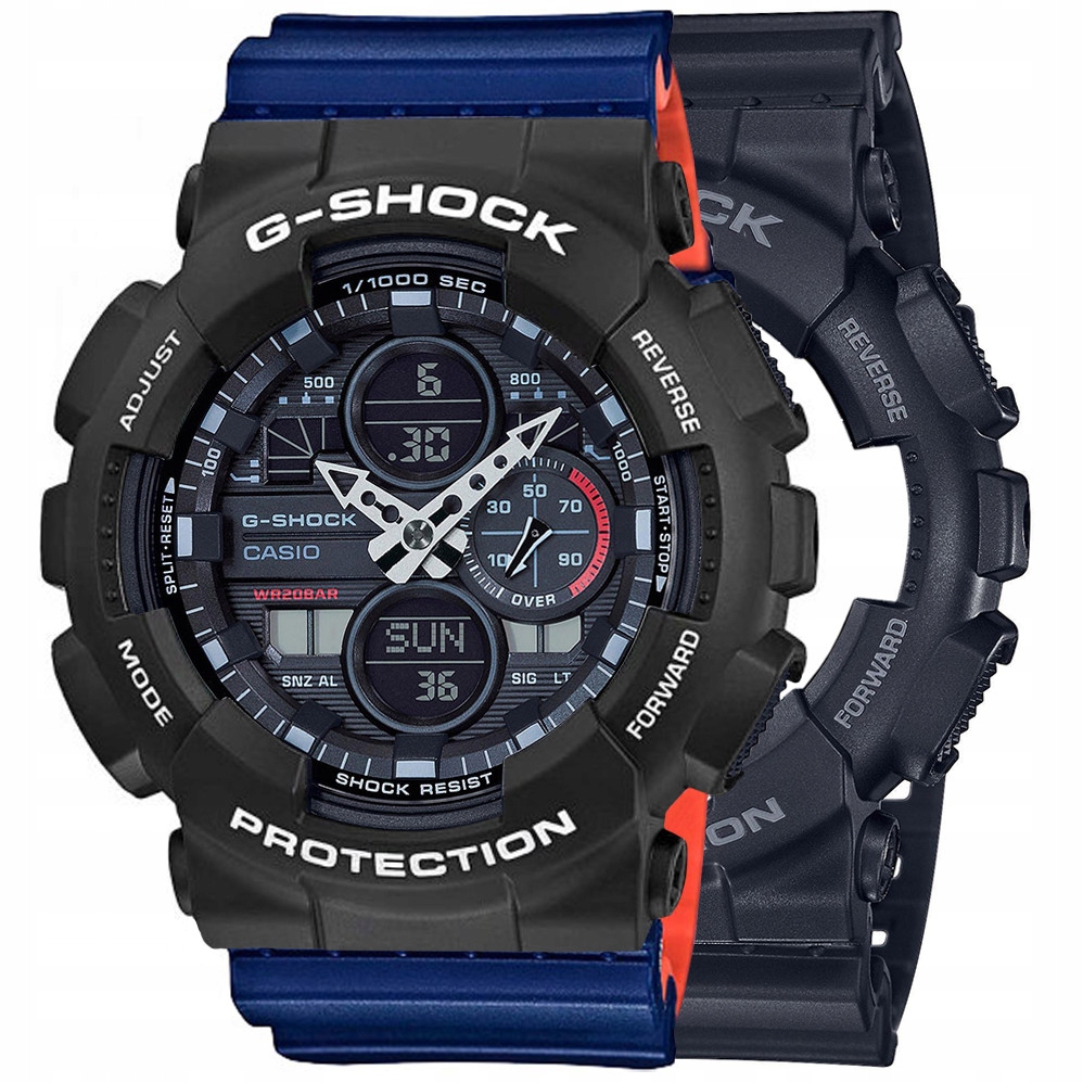Sada G-shock GA-140-1A1ER Černá Modrá